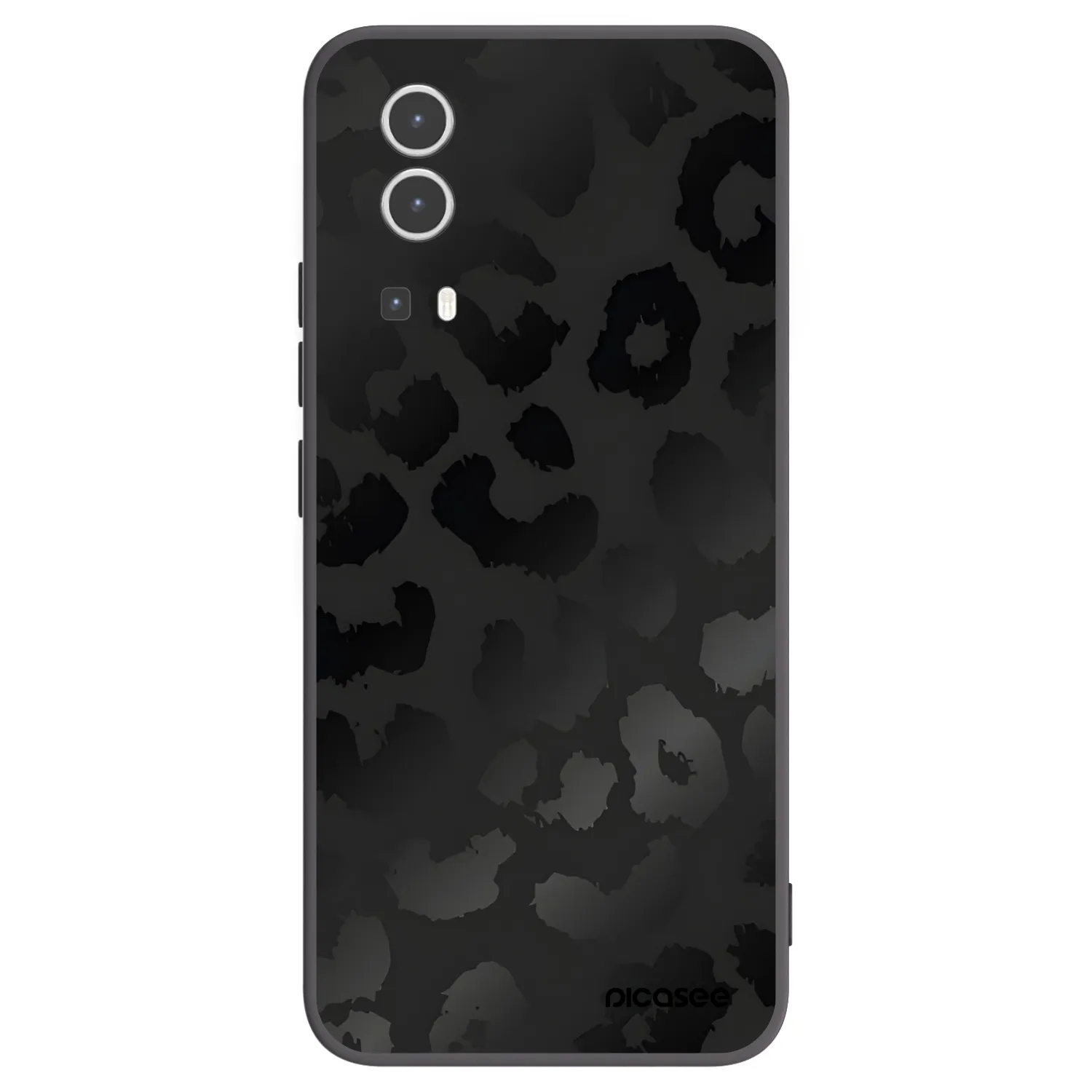 Picasee silikonowe czarne etui na Vivo Y72 5G - Midnight Leopard