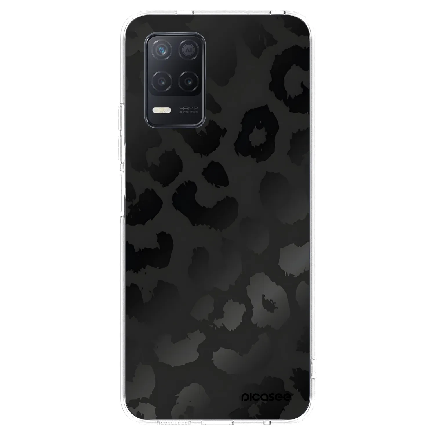 Picasee silikonowe przeźroczyste etui na Realme 8 5G - Midnight Leopard