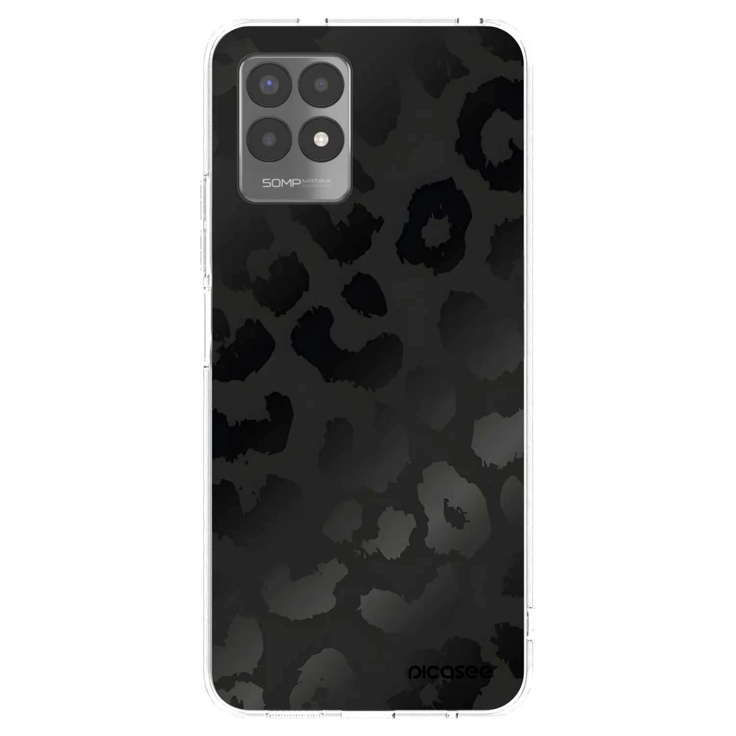 Picasee silikonowe przeźroczyste etui na Realme 8i - Midnight Leopard