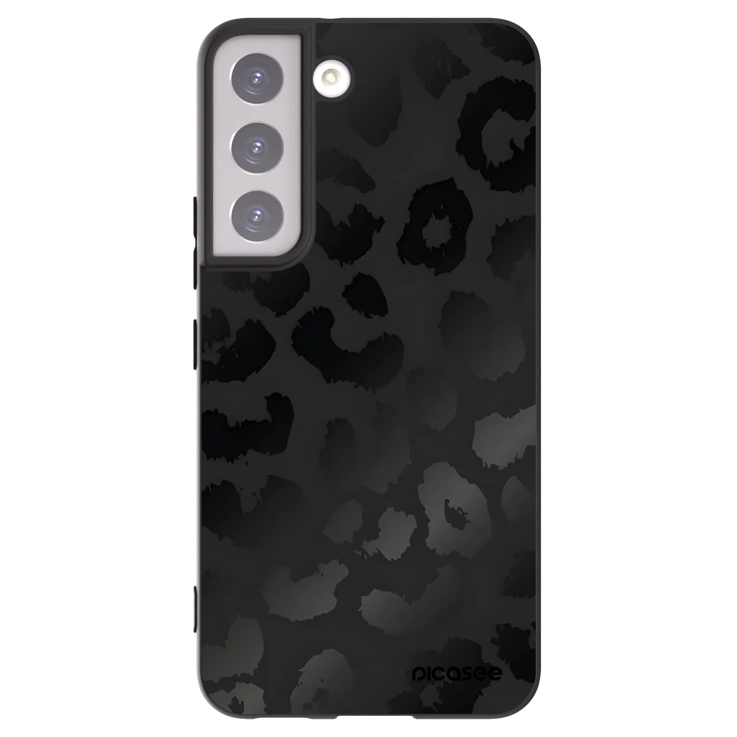 Picasee silikonowe czarne etui na Samsung Galaxy S22 5G - Midnight Leopard