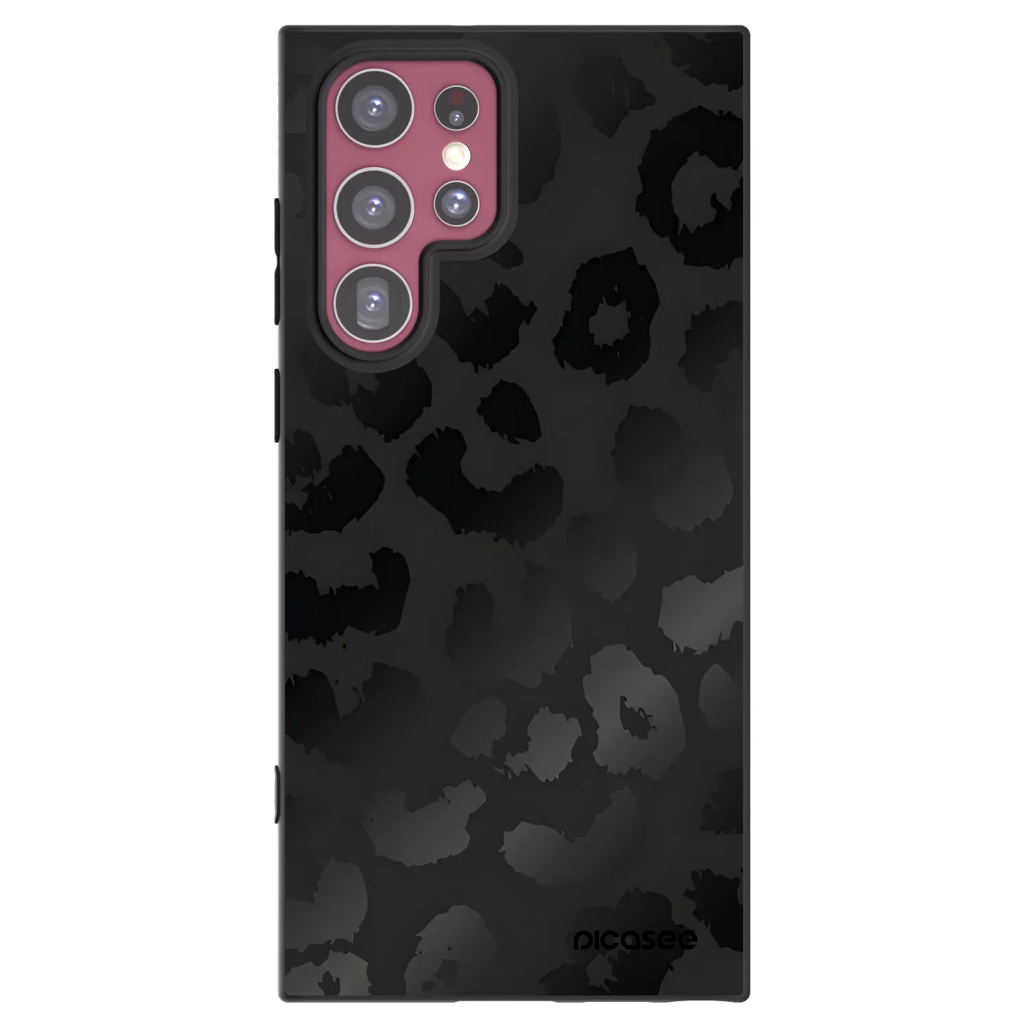 Picasee silikonowe czarne etui na Samsung Galaxy S22 Ultra 5G - Midnight Leopard