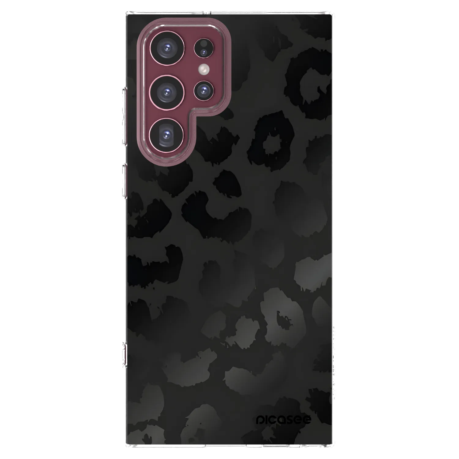 Picasee silikonowe przeźroczyste etui na Samsung Galaxy S22 Ultra 5G - Midnight Leopard