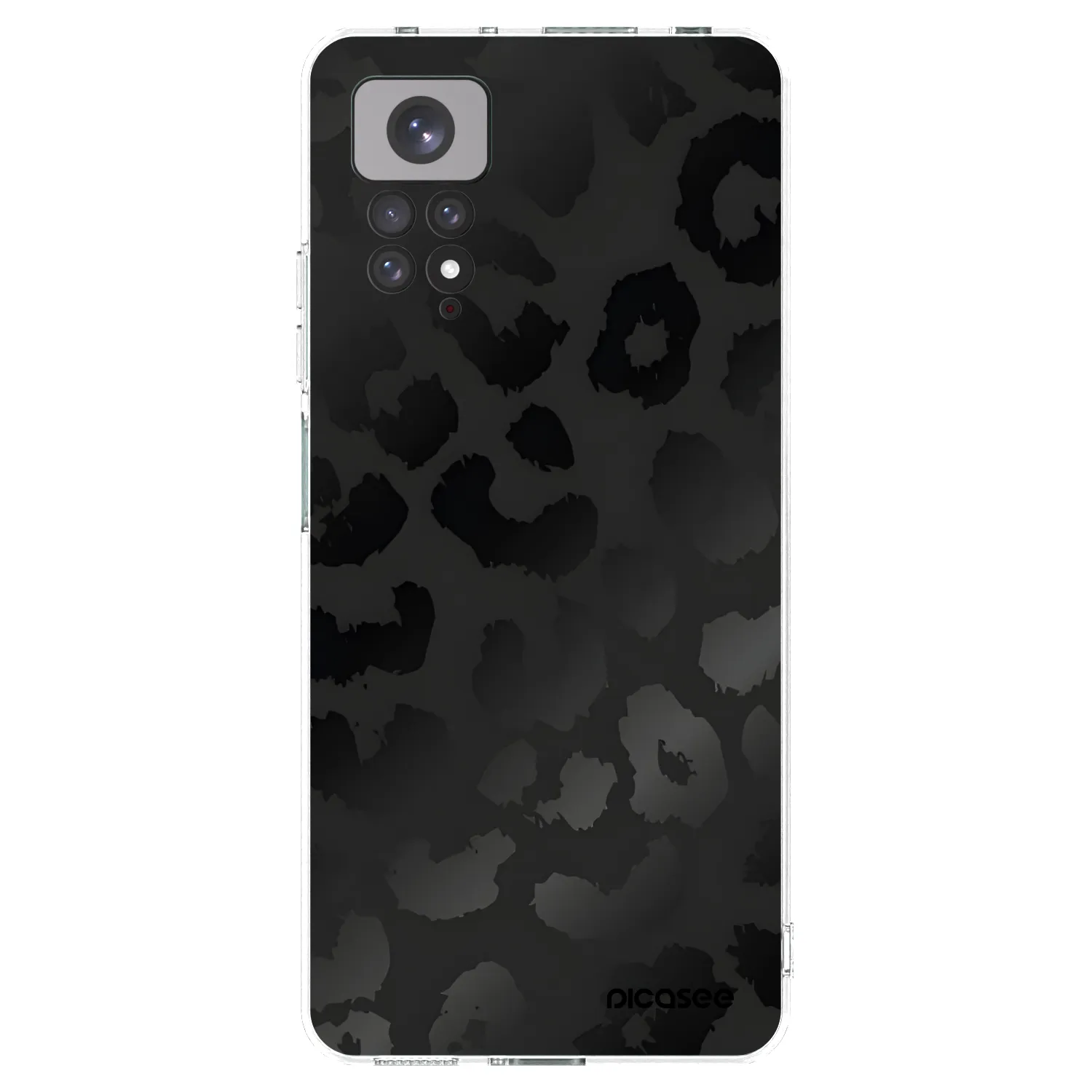 Picasee silikonowe przeźroczyste etui na Xiaomi Redmi Note 11S 4G - Midnight Leopard