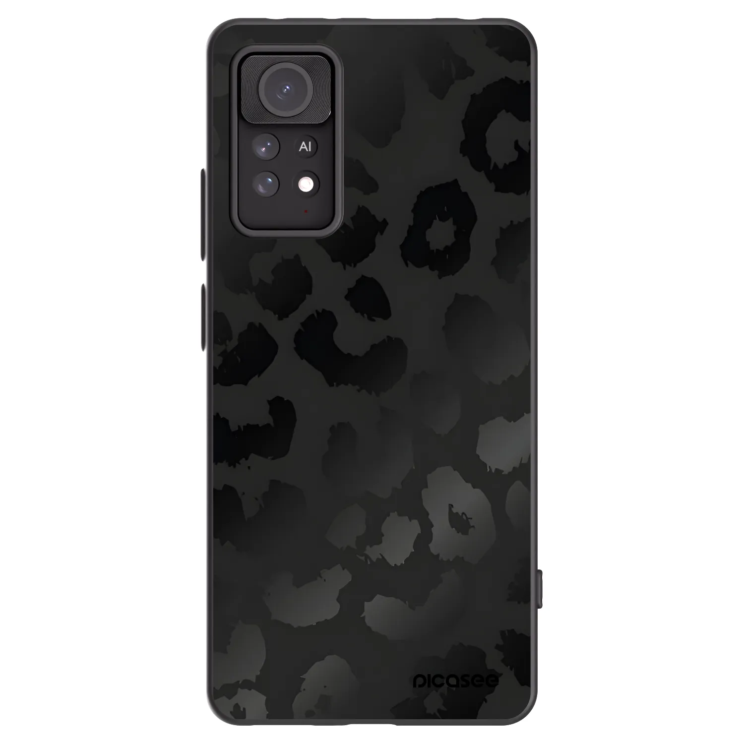Picasee silikonowe czarne etui na Xiaomi Redmi Note 11 Pro 5G - Midnight Leopard