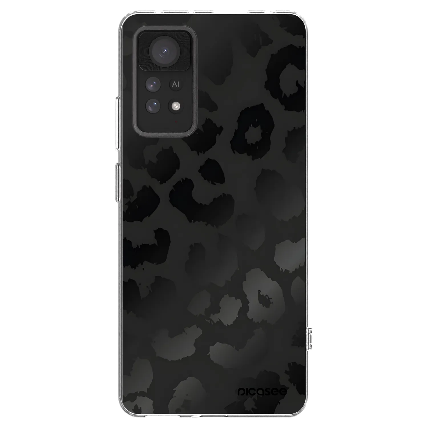 Picasee silikonowe przeźroczyste etui na Xiaomi Redmi Note 11 Pro 5G - Midnight Leopard