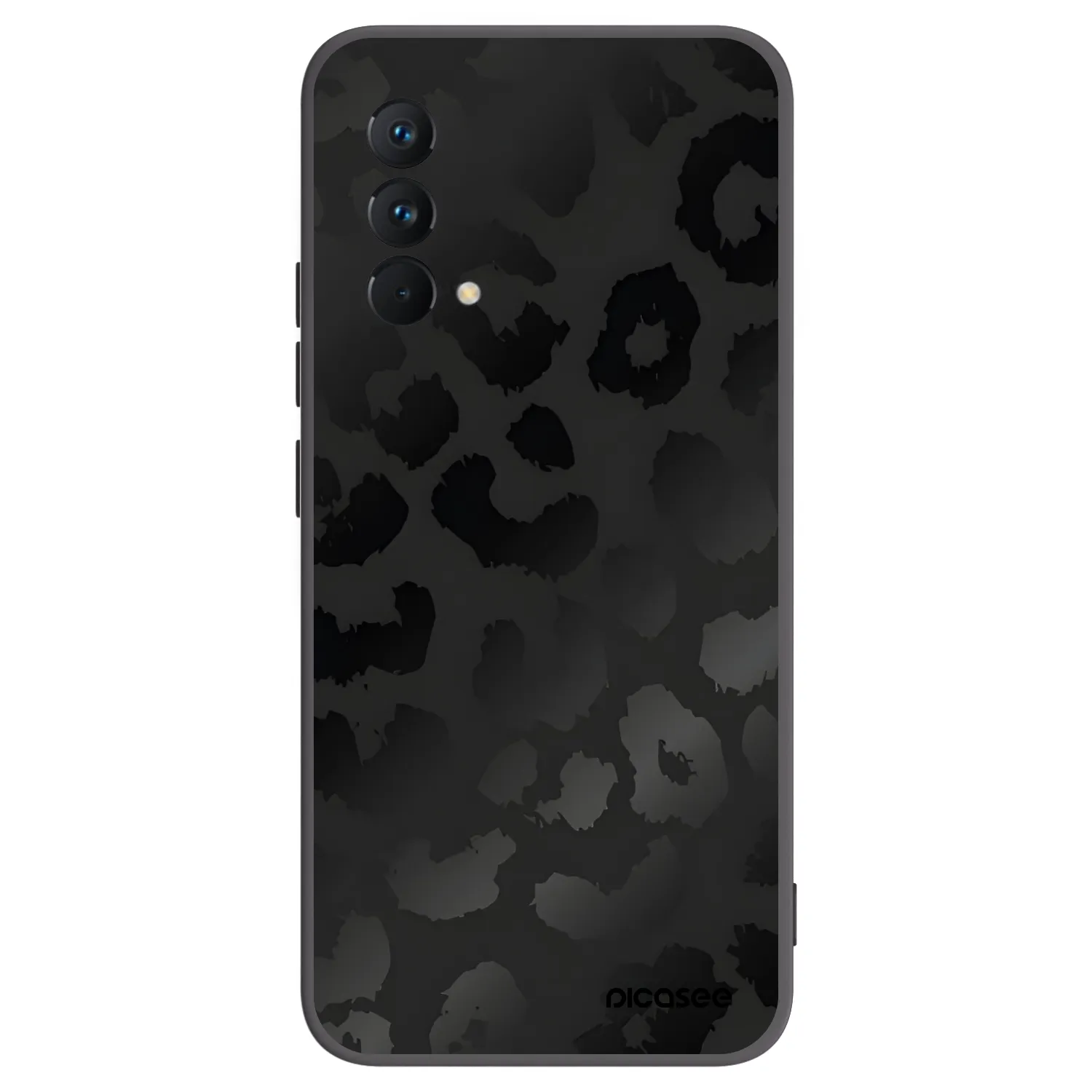Picasee silikonowe czarne etui na Realme GT Master Edition 5G - Midnight Leopard