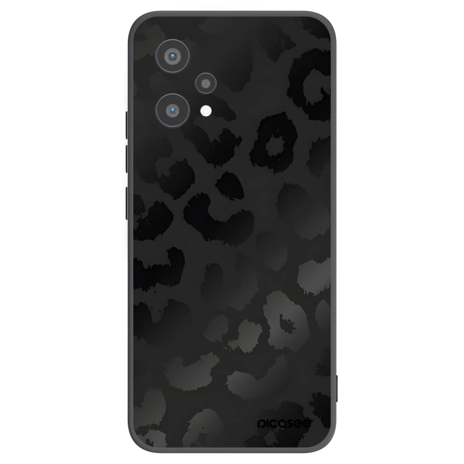 Picasee silikonowe czarne etui na Realme 9 Pro 5G - Midnight Leopard