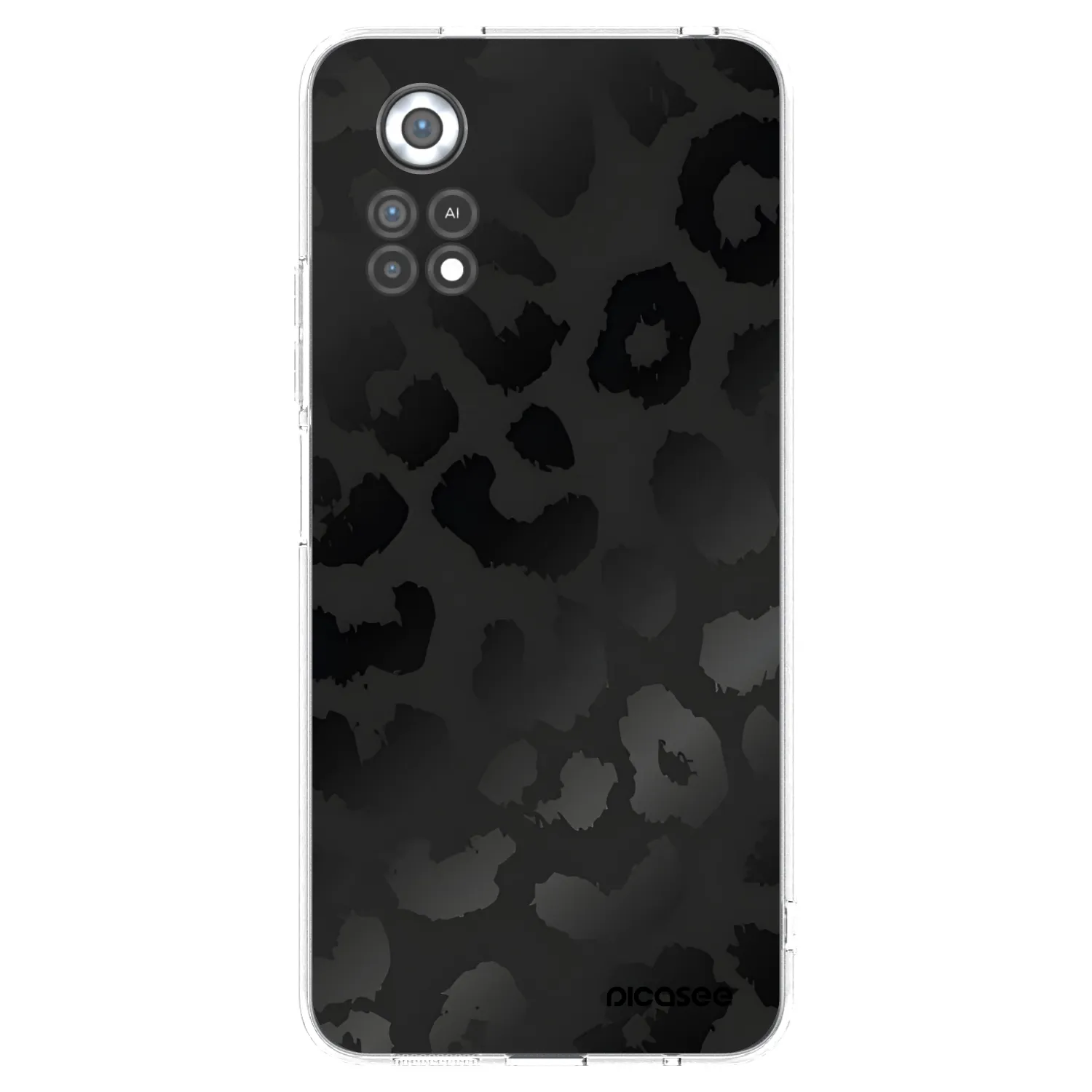 Picasee silikonowe przeźroczyste etui na Xiaomi Poco X4 Pro 5G - Midnight Leopard