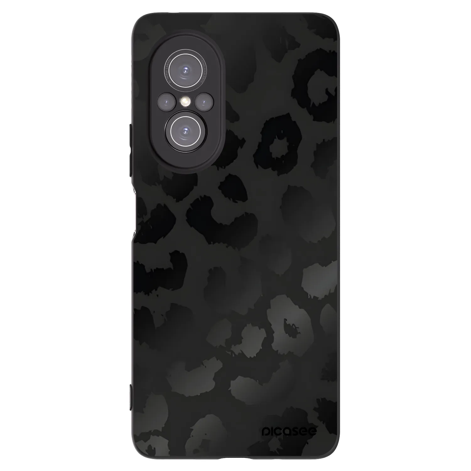 Picasee silikonowe czarne etui na Huawei Nova 9 SE - Midnight Leopard