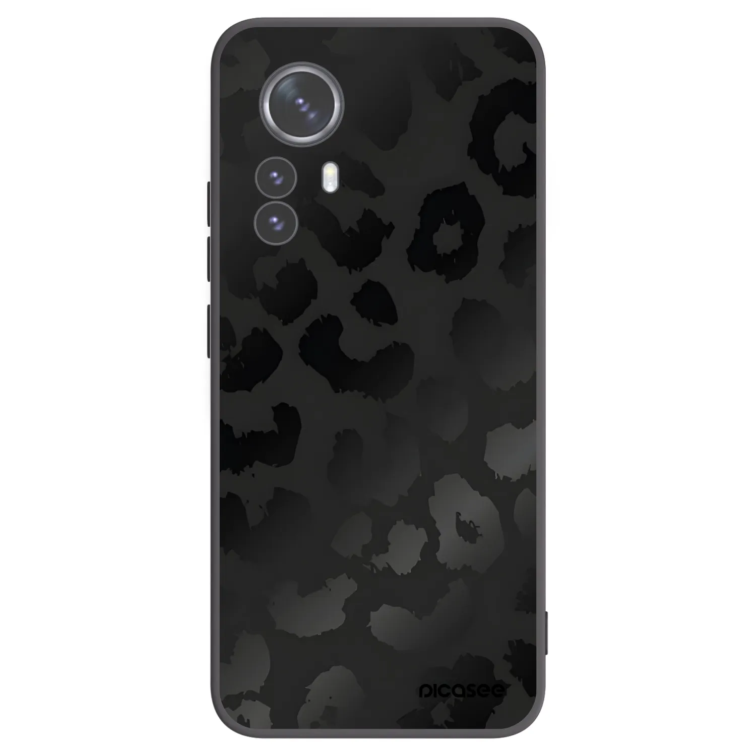 Picasee silikonowe czarne etui na Xiaomi 12 Pro - Midnight Leopard