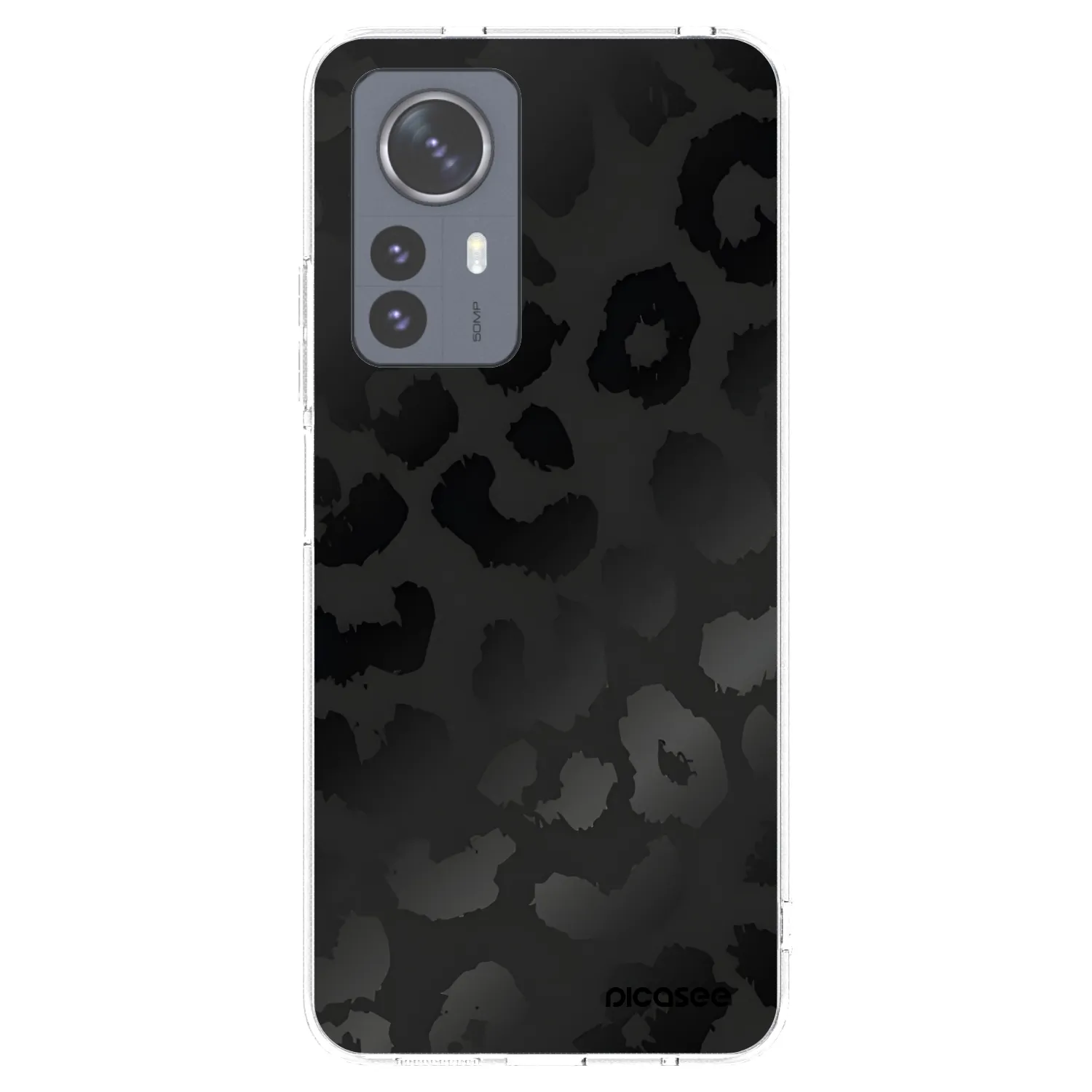 Picasee silikonowe przeźroczyste etui na Xiaomi 12 Pro - Midnight Leopard