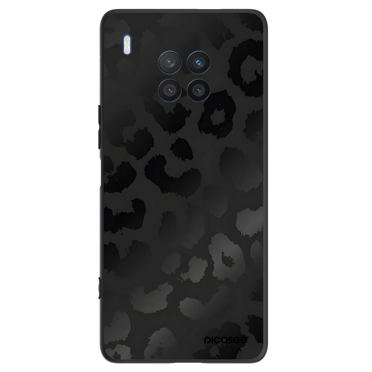 Picasee silikonowe czarne etui na Honor 50 Lite - Midnight Leopard
