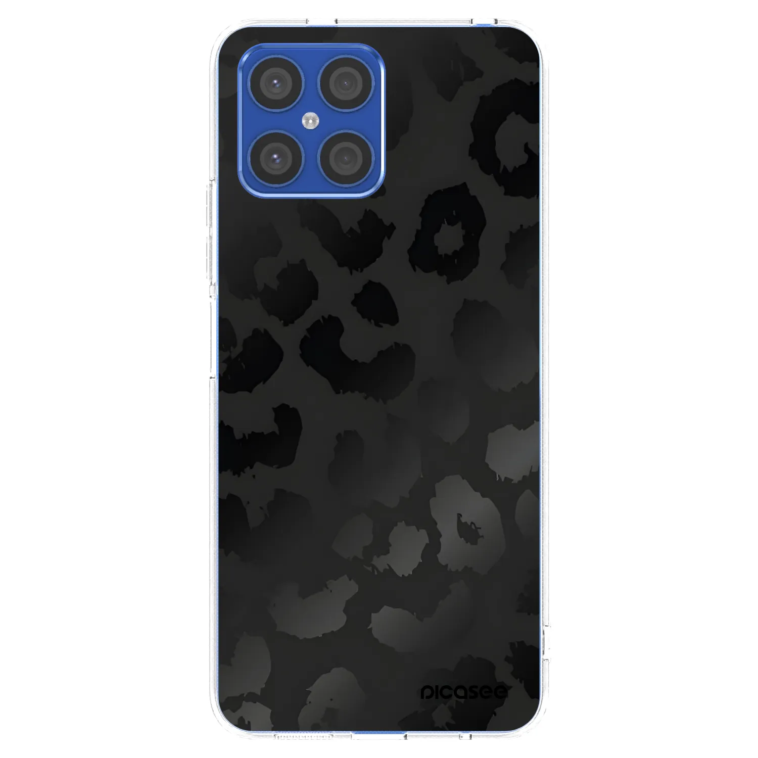 Picasee silikonowe przeźroczyste etui na Honor X8 4G - Midnight Leopard