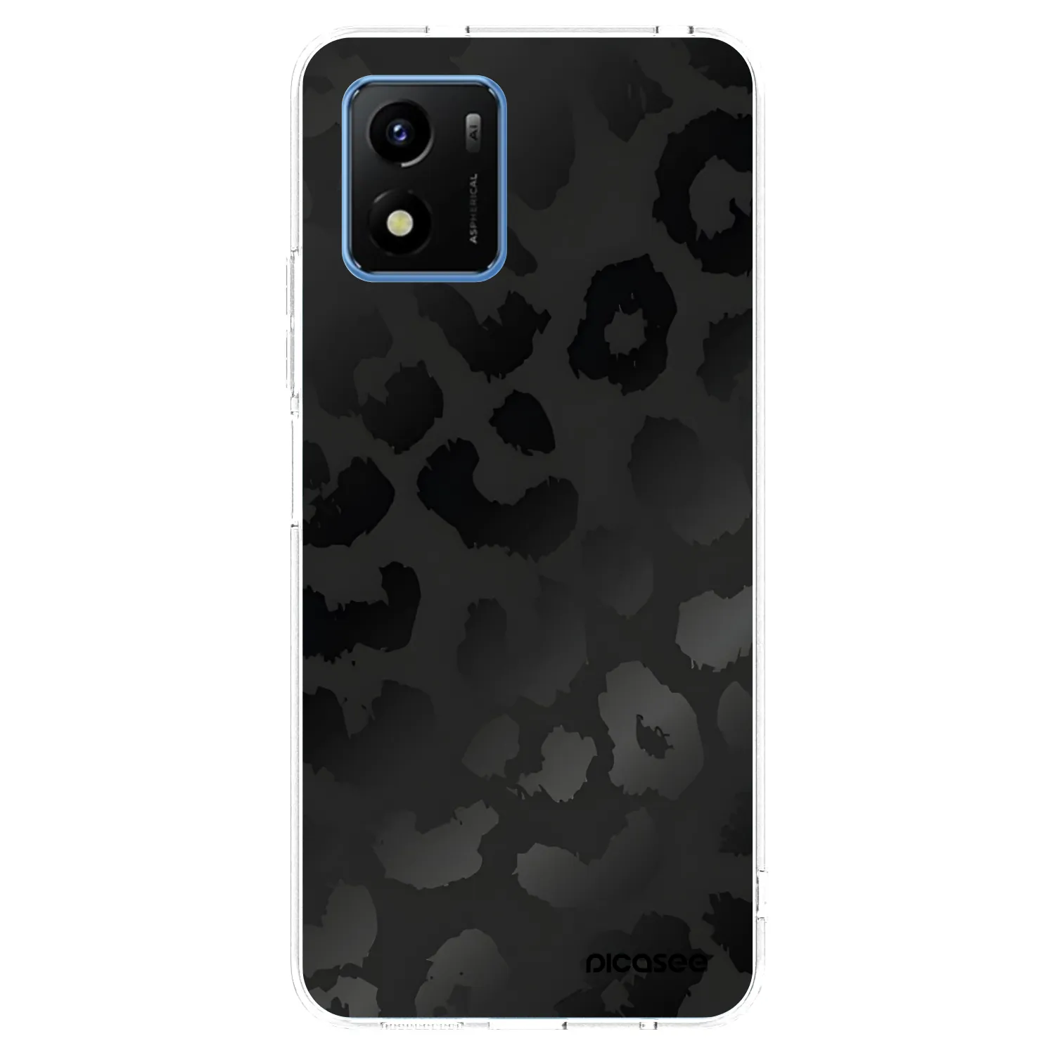 Picasee silikonowe przeźroczyste etui na Vivo Y01 - Midnight Leopard