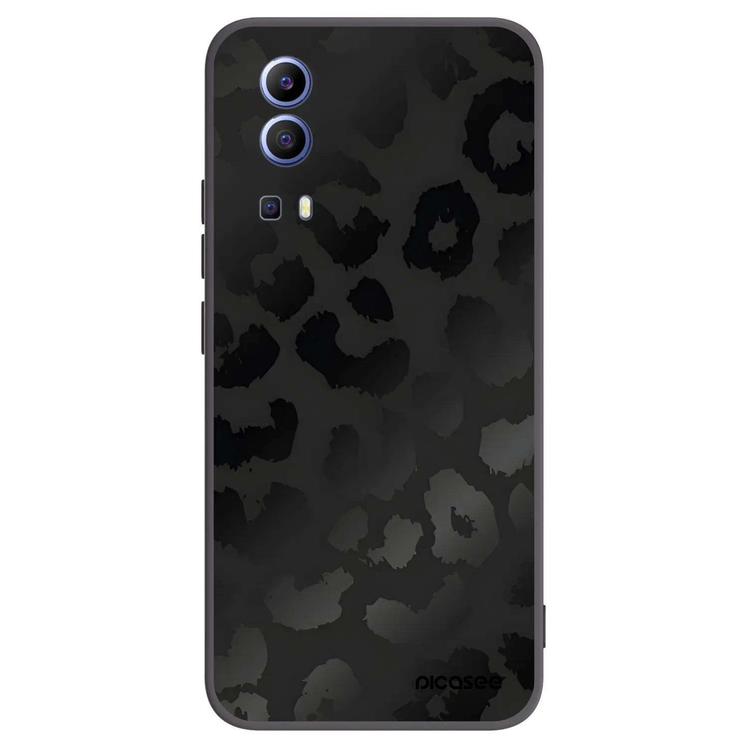 Picasee silikonowe czarne etui na Vivo Y52 5G - Midnight Leopard