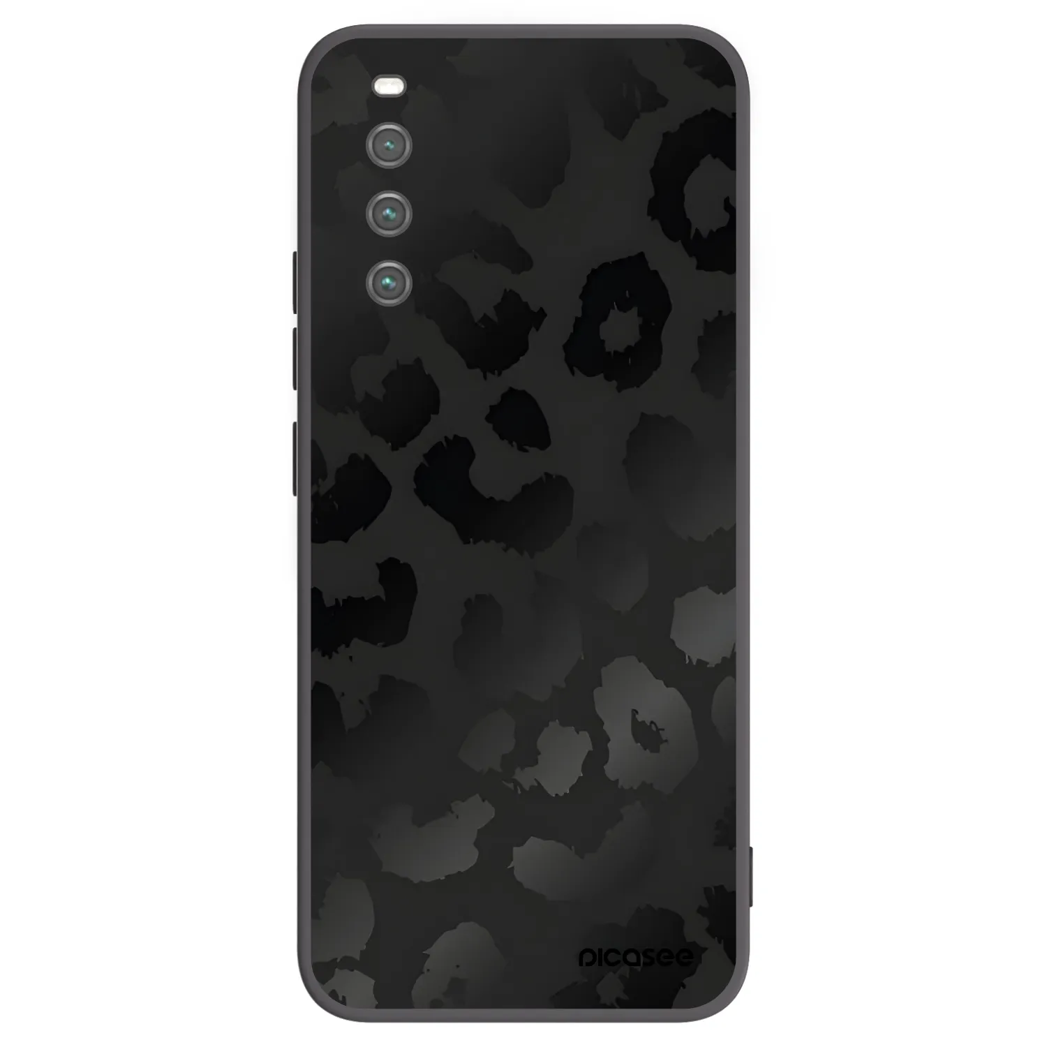 Picasee silikonowe czarne etui na Sony Xperia 10 IV 5G - Midnight Leopard