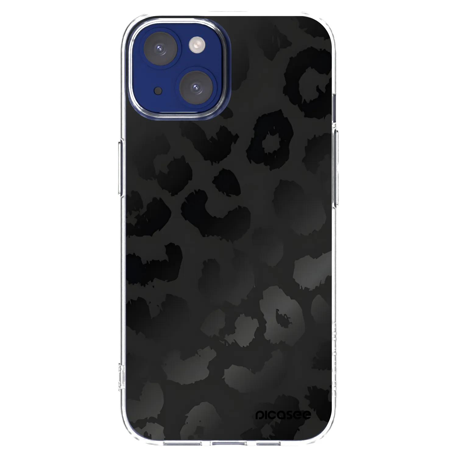 Picasee silikonowe przeźroczyste etui na Apple iPhone 14 - Midnight Leopard