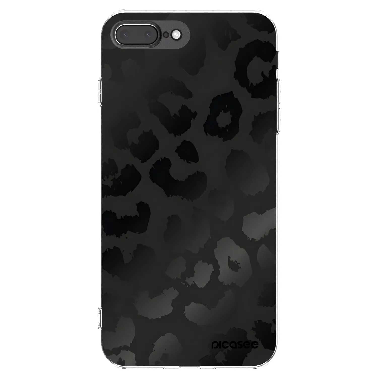 Picasee silikonowe przeźroczyste etui na Apple iPhone 8 Plus - Midnight Leopard