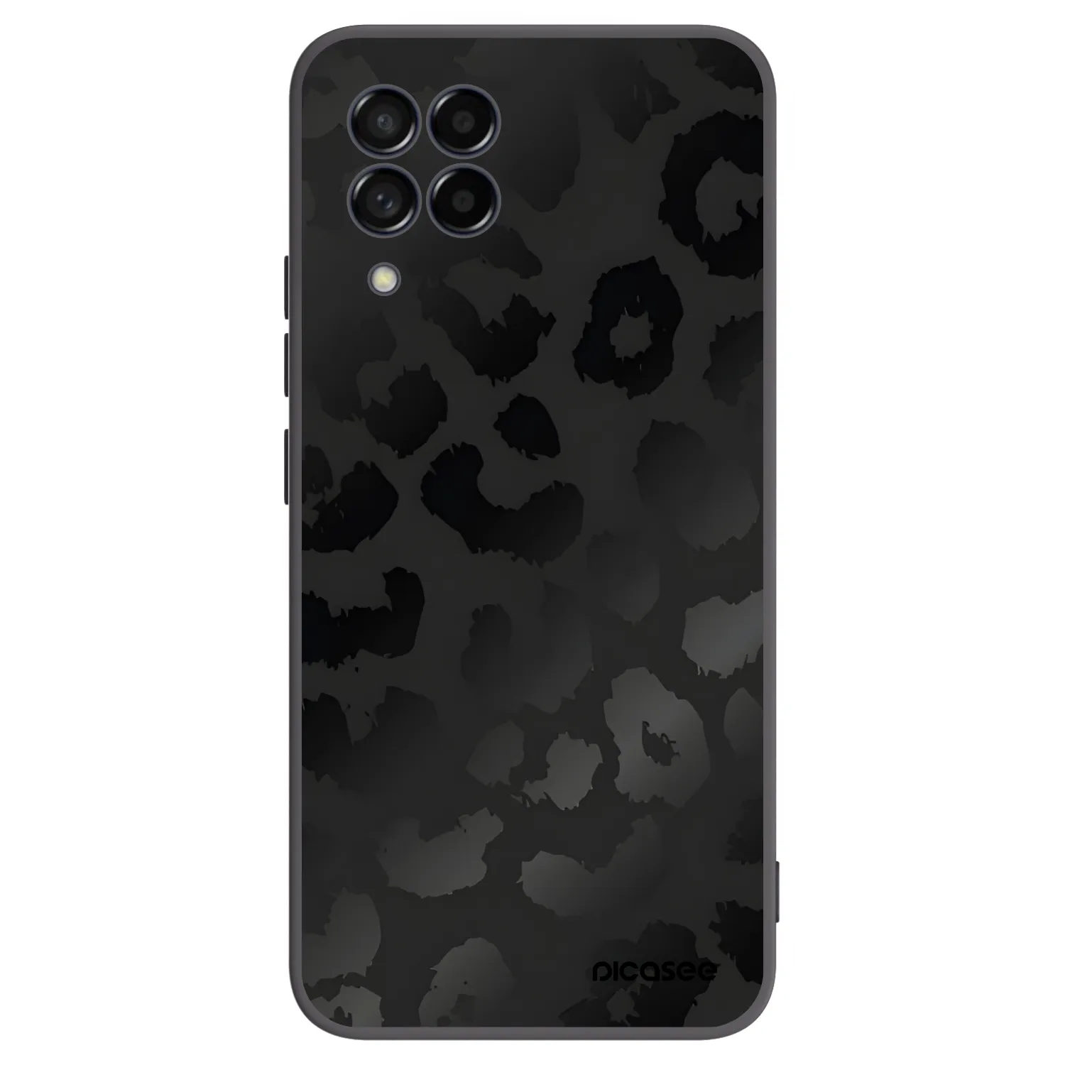 Picasee silikonowe czarne etui na Samsung Galaxy M53 5G - Midnight Leopard