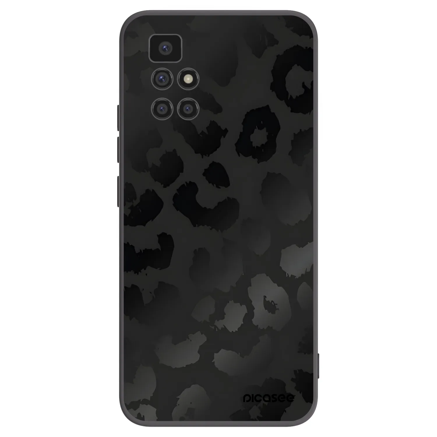 Picasee silikonowe czarne etui na Xiaomi Redmi 10 (2022) - Midnight Leopard