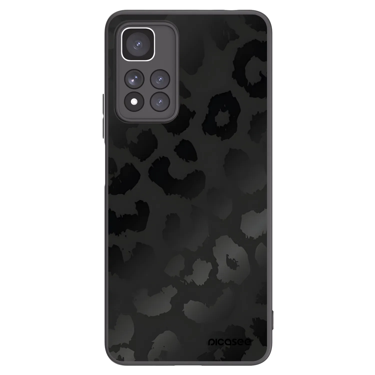 Picasee silikonowe czarne etui na Xiaomi Redmi Note 11 Pro+ 5G - Midnight Leopard