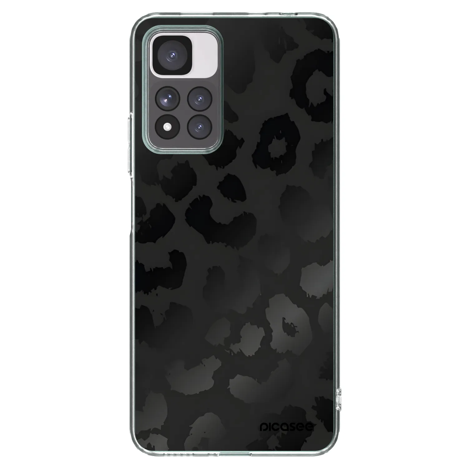 Picasee silikonowe przeźroczyste etui na Xiaomi Redmi Note 11 Pro+ 5G - Midnight Leopard