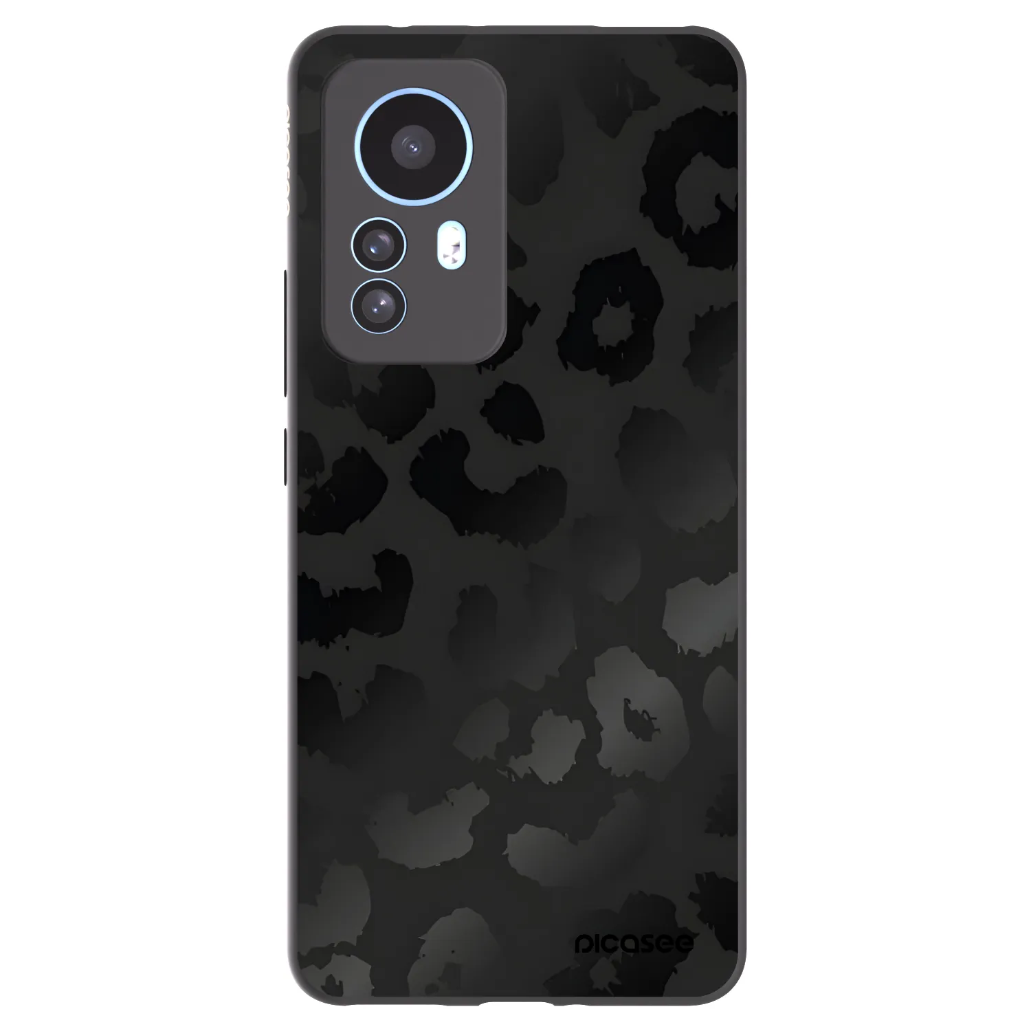 Picasee silikonowe czarne etui na Xiaomi 12T Pro - Midnight Leopard