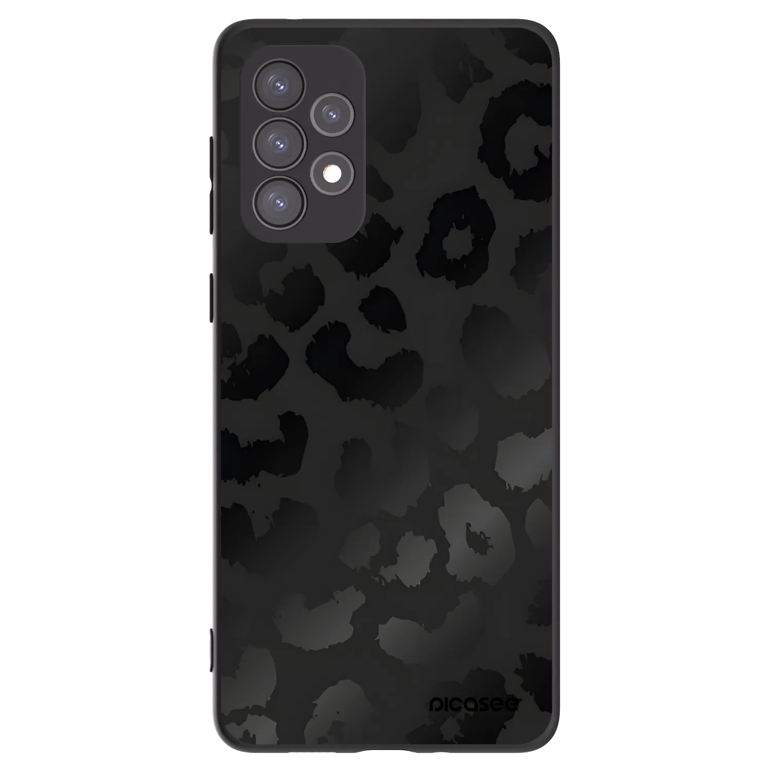Picasee silikonowe czarne etui na Samsung Galaxy A73 5G - Midnight Leopard