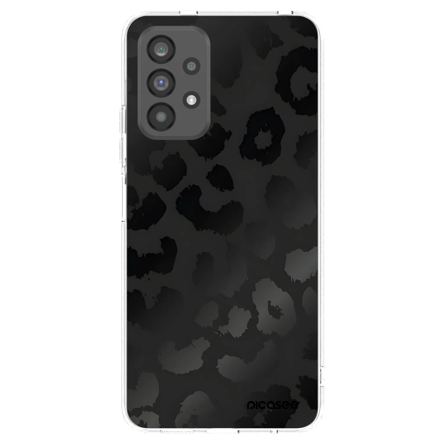 Picasee silikonowe przeźroczyste etui na Samsung Galaxy A73 5G - Midnight Leopard