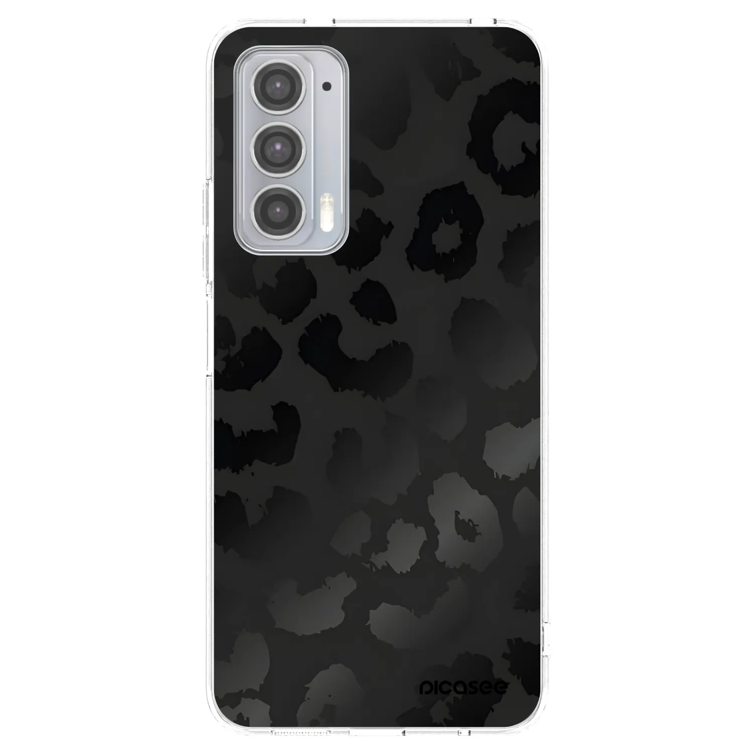 Picasee silikonowe przeźroczyste etui na Motorola Edge 20 - Midnight Leopard