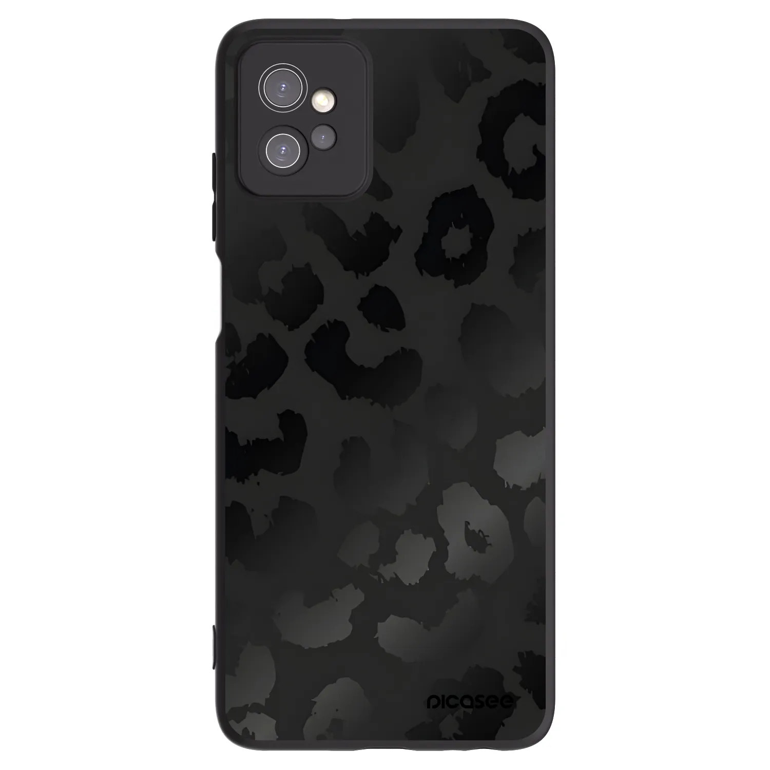 Picasee silikonowe czarne etui na Motorola Moto G32 - Midnight Leopard