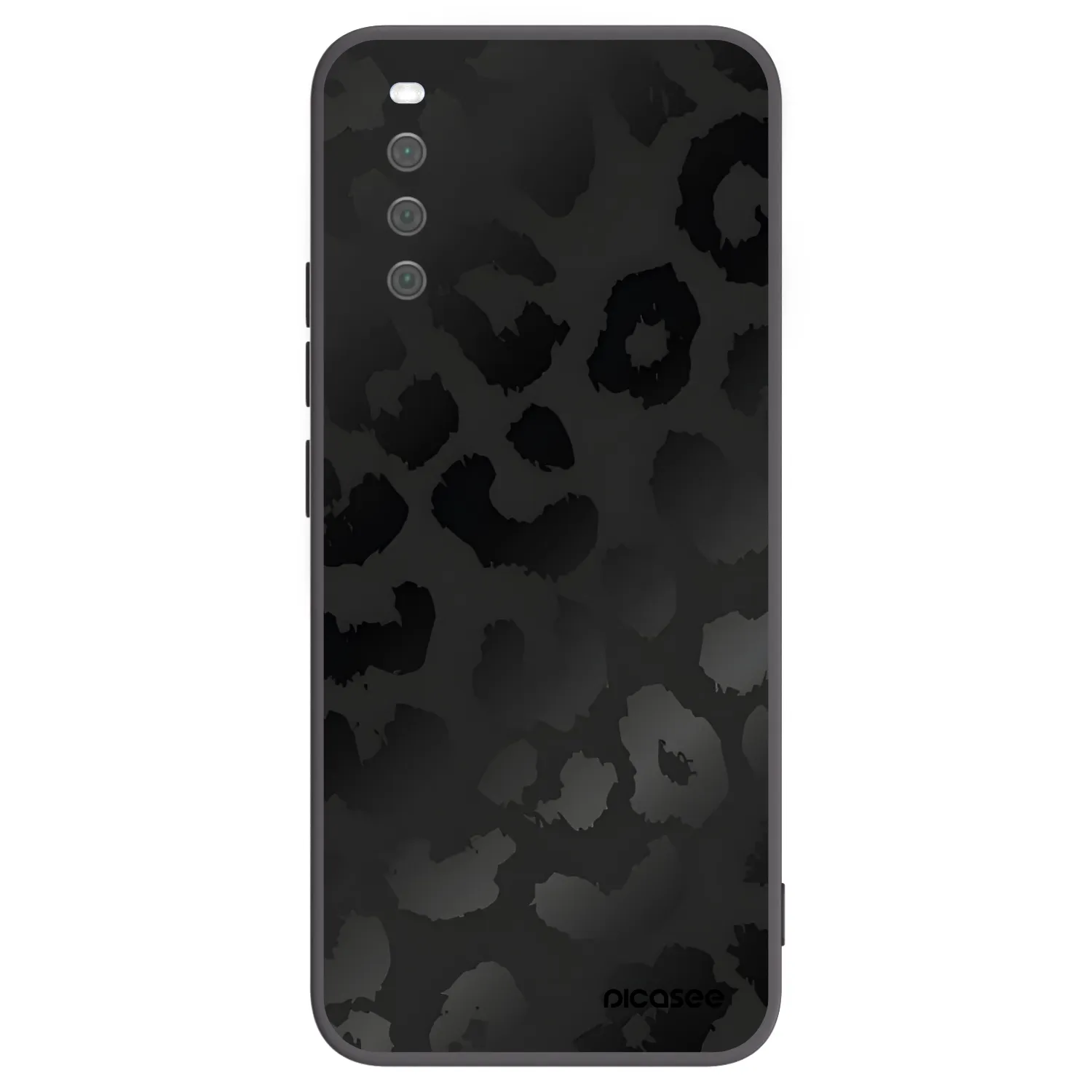 Picasee silikonowe czarne etui na Sony Xperia 10 III - Midnight Leopard