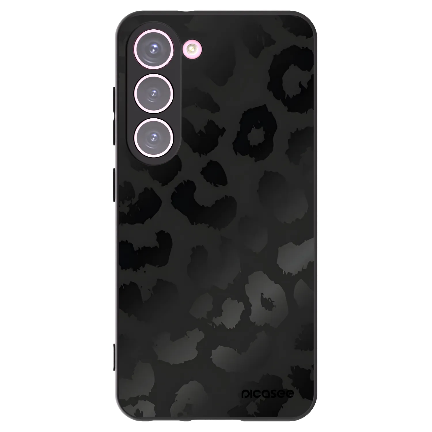 Picasee silikonowe czarne etui na Samsung Galaxy S23 5G - Midnight Leopard