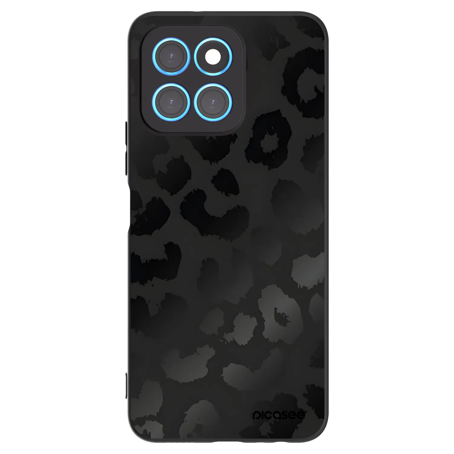 Picasee silikonowe czarne etui na Honor X6 - Midnight Leopard