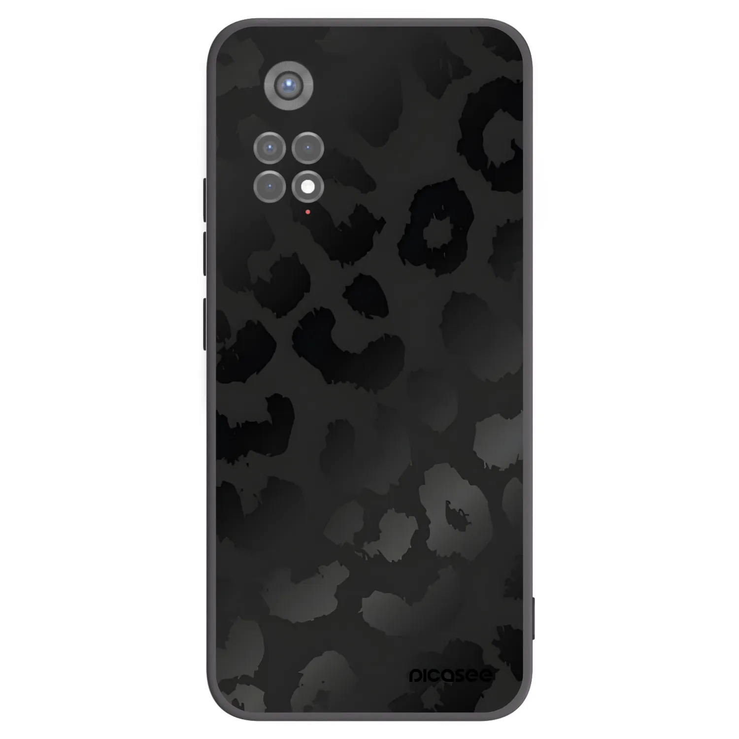 Picasee silikonowe czarne etui na Xiaomi Redmi Note 11S 5G - Midnight Leopard