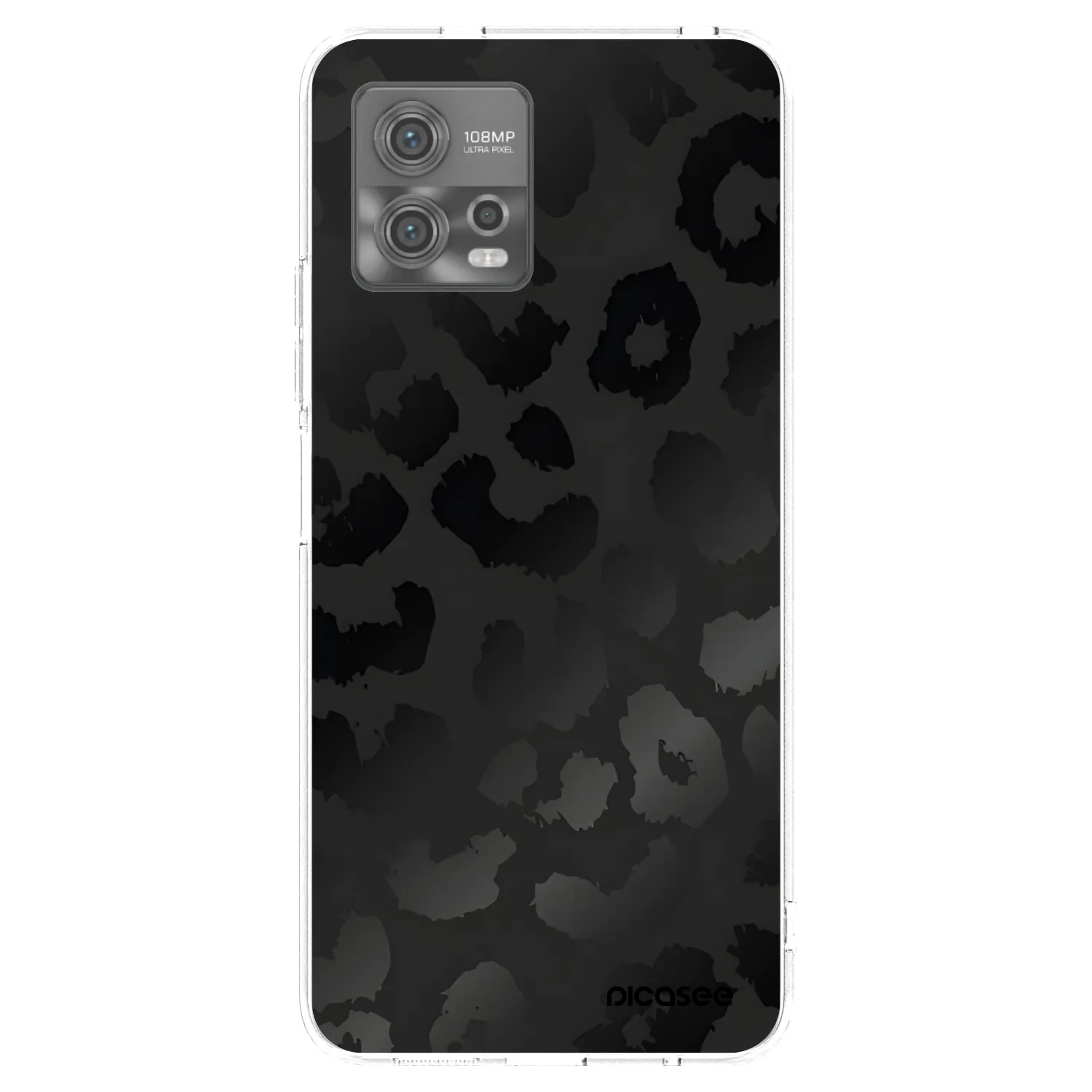 Picasee silikonowe przeźroczyste etui na Motorola Moto G72 - Midnight Leopard