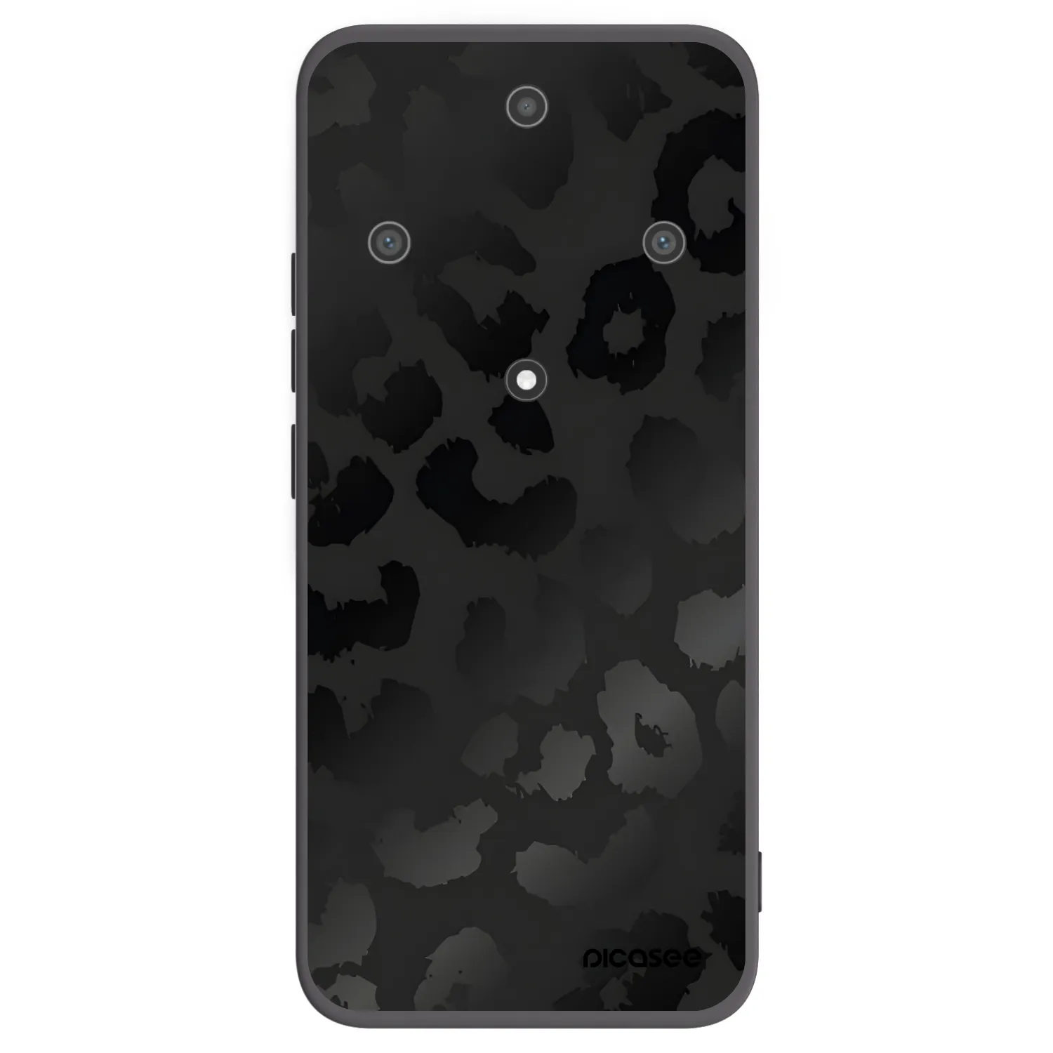 Picasee silikonowe czarne etui na Honor Magic5 Lite 5G - Midnight Leopard