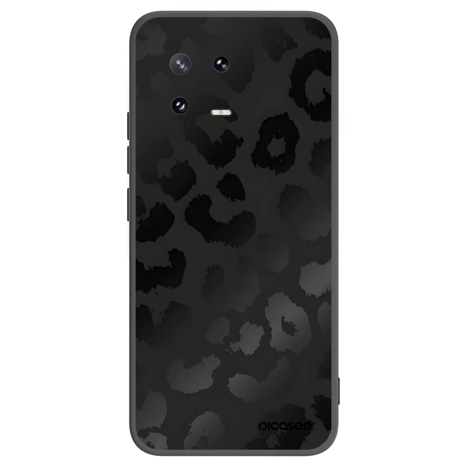 Picasee silikonowe czarne etui na Xiaomi 13 Pro - Midnight Leopard