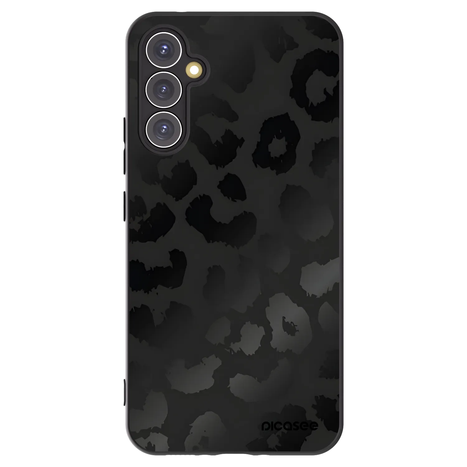 Picasee silikonowe czarne etui na Samsung Galaxy A34 5G A346B - Midnight Leopard