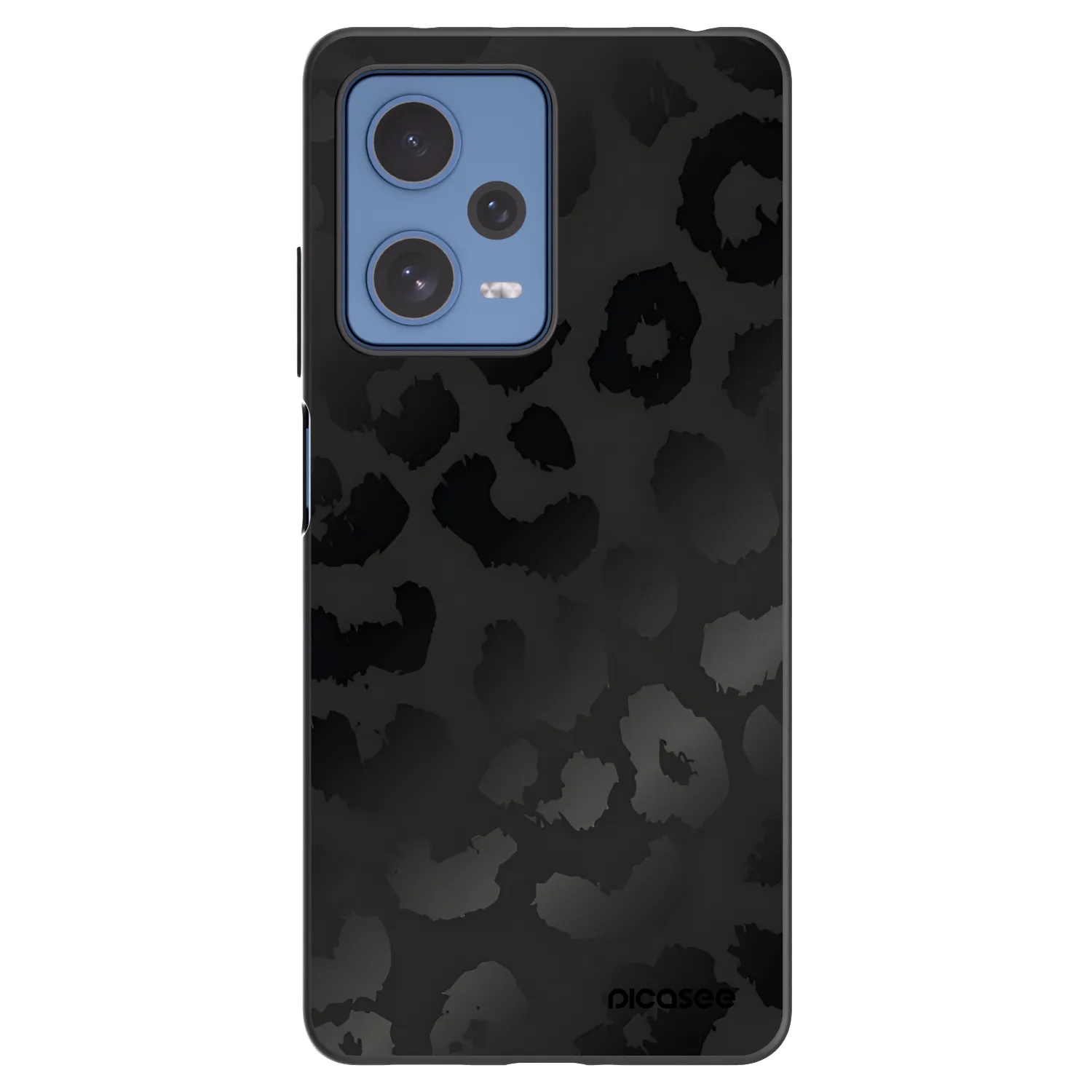 Picasee silikonowe czarne etui na Xiaomi Redmi Note 12 Pro 5G - Midnight Leopard