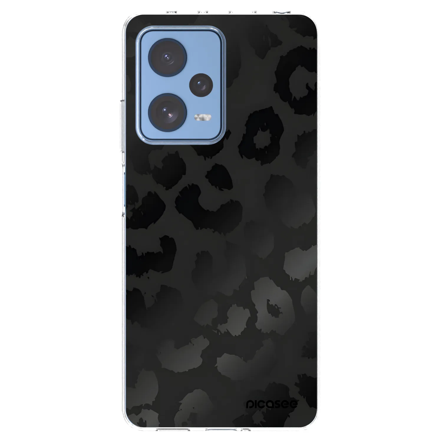 Picasee silikonowe przeźroczyste etui na Xiaomi Redmi Note 12 Pro 5G - Midnight Leopard