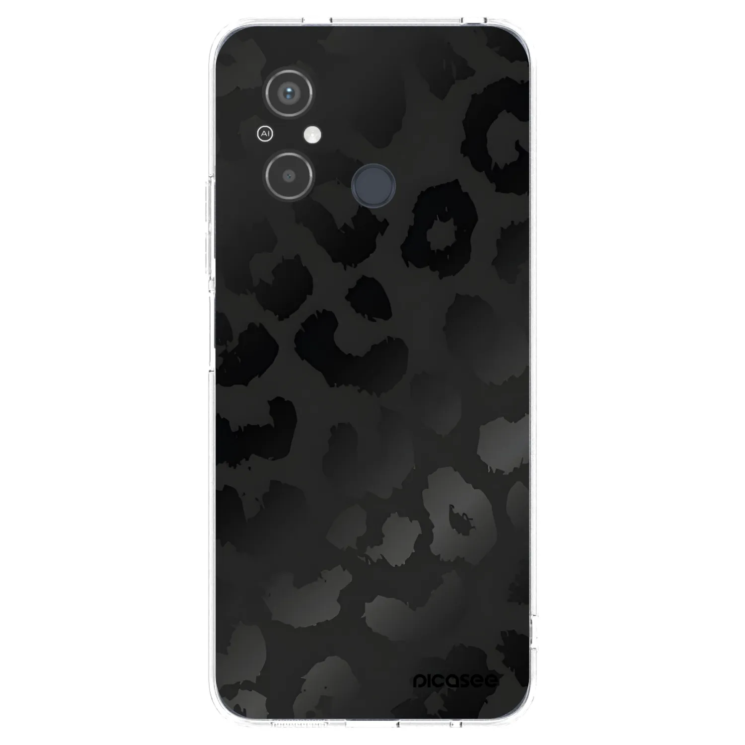 Picasee silikonowe przeźroczyste etui na Xiaomi Redmi 12C - Midnight Leopard