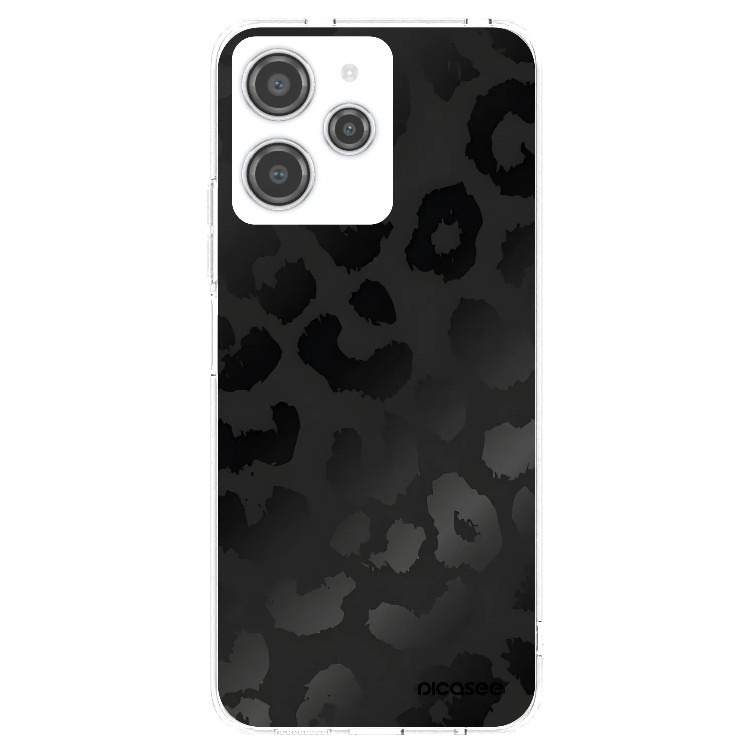 Picasee silikonowe przeźroczyste etui na Xiaomi Redmi 12 4G - Midnight Leopard