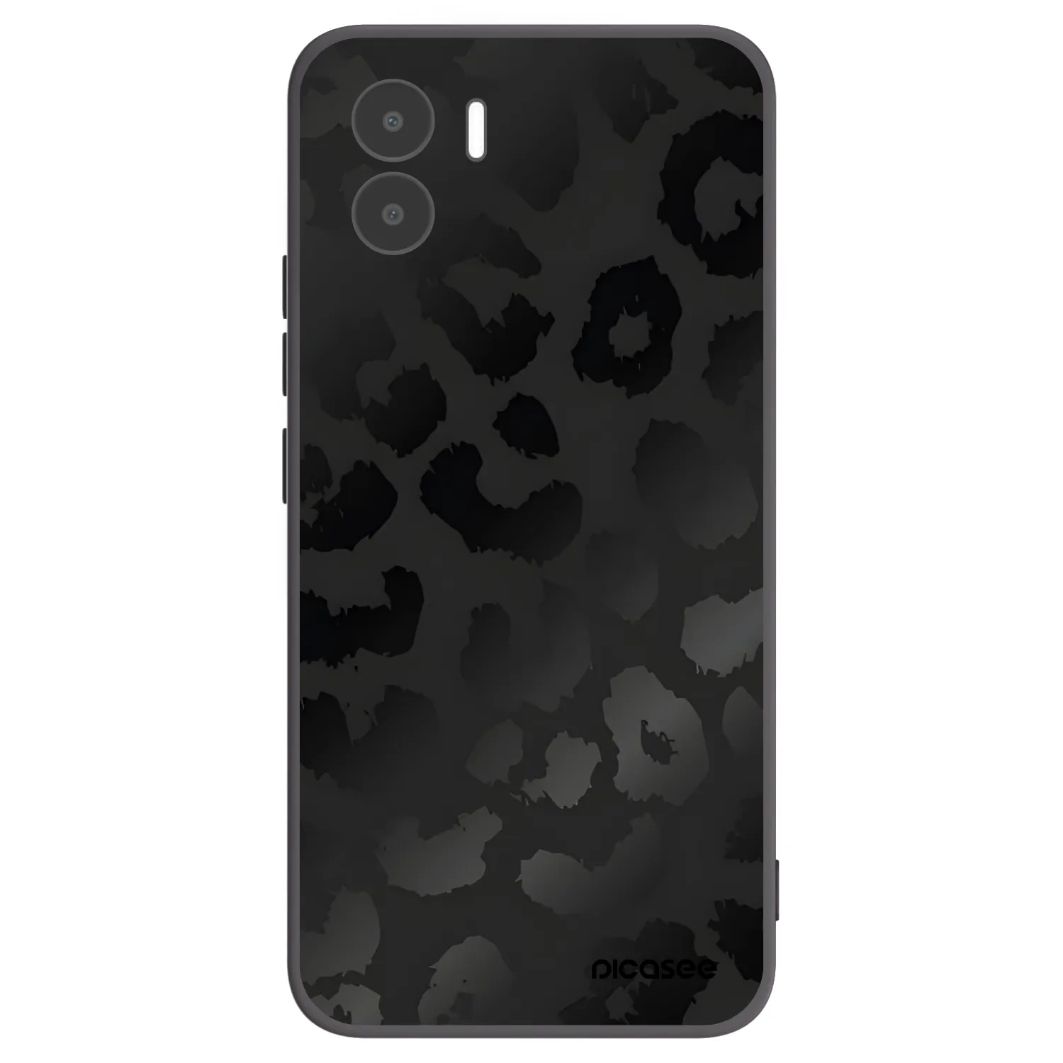 Picasee silikonowe czarne etui na Xiaomi Redmi A2 - Midnight Leopard