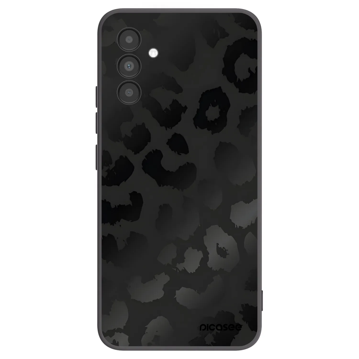 Picasee silikonowe czarne etui na Samsung Galaxy A04s A047F - Midnight Leopard