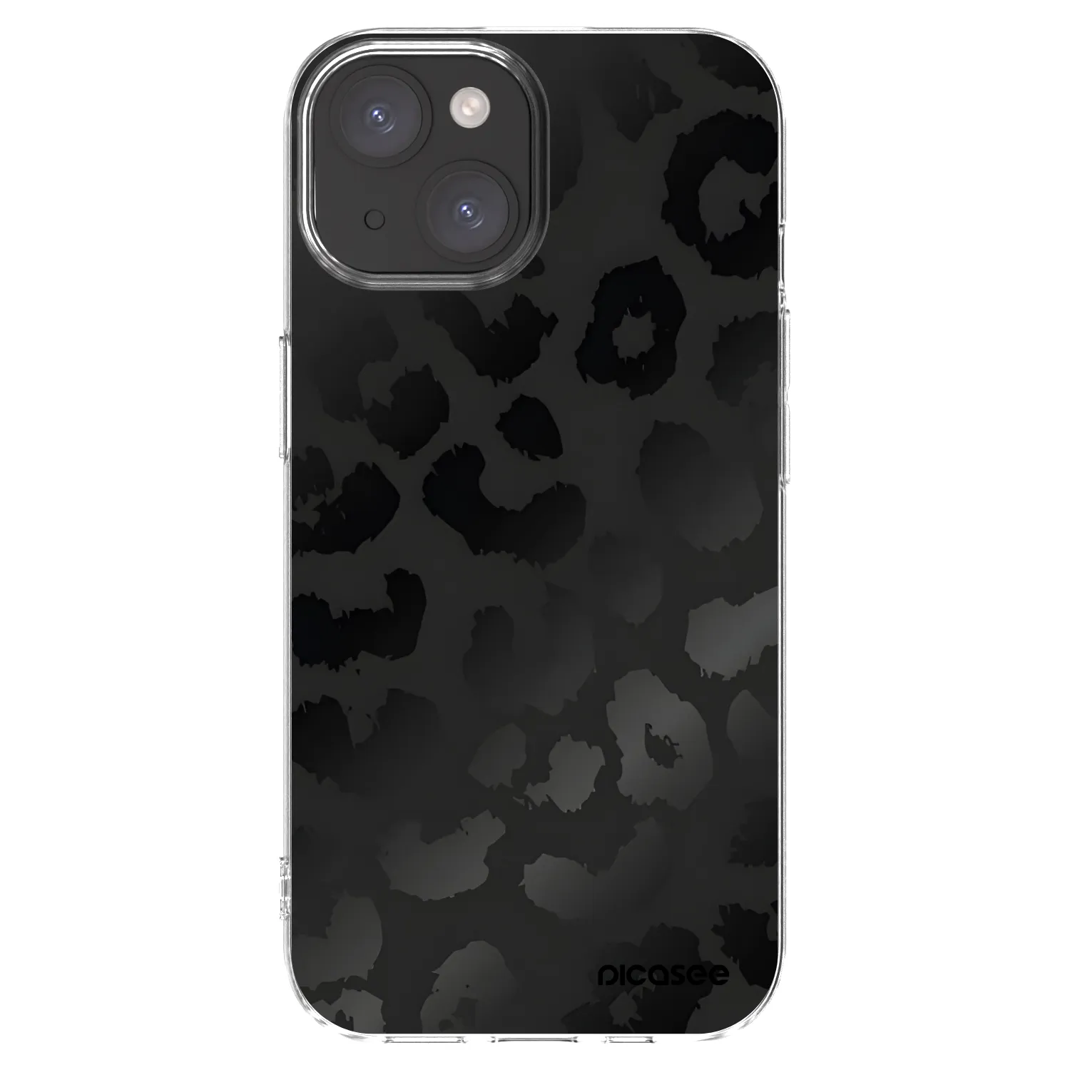 Picasee silikonowe przeźroczyste etui na Apple iPhone 15 - Midnight Leopard