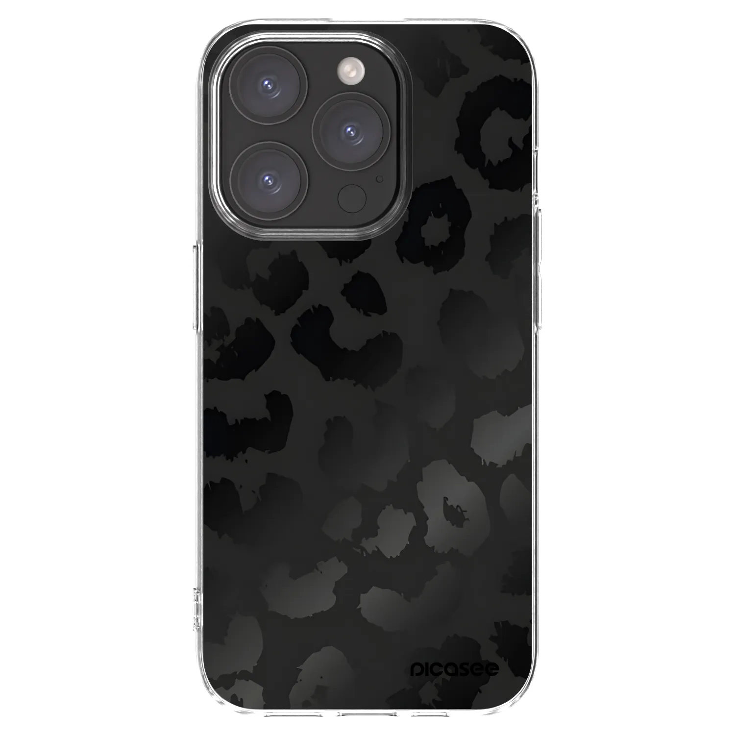 Picasee silikonowe przeźroczyste etui na Apple iPhone 15 Pro - Midnight Leopard