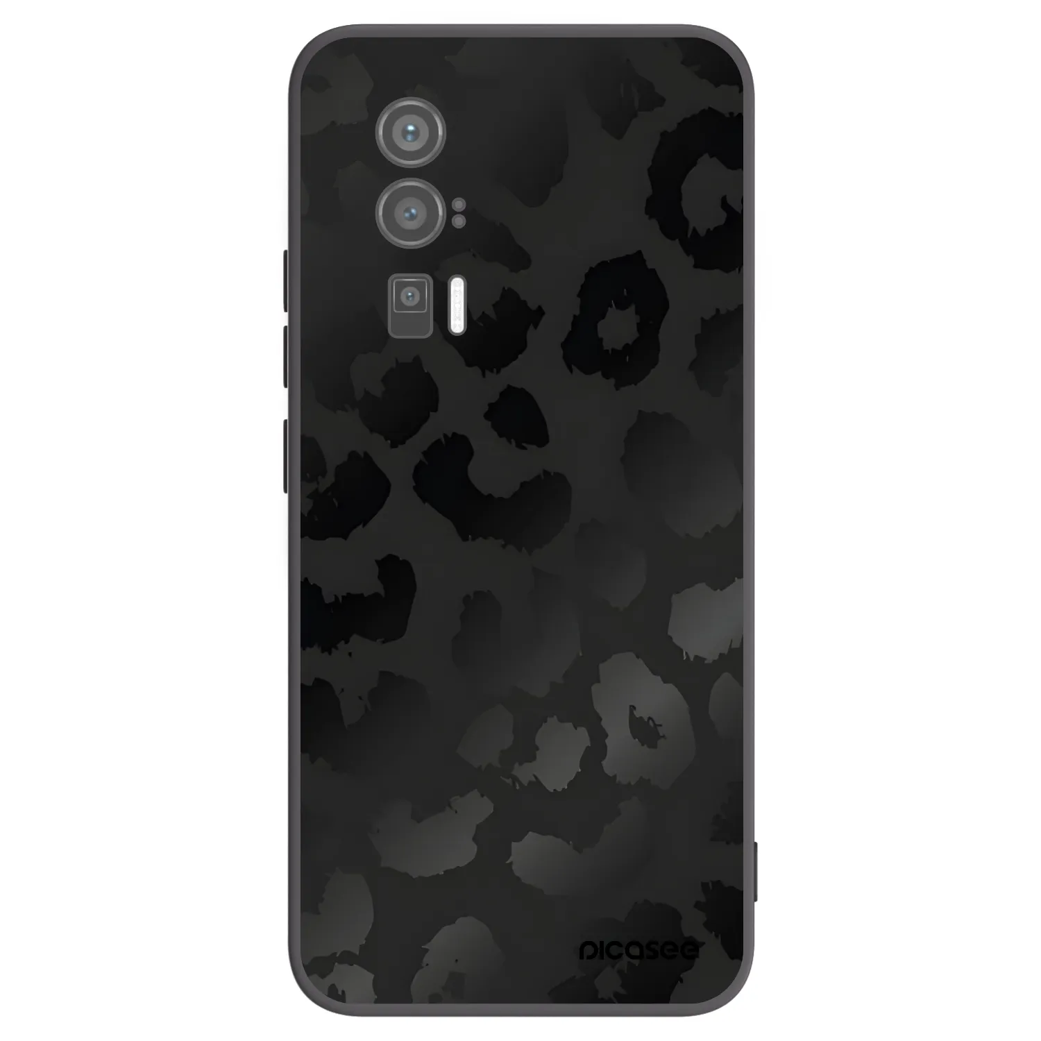 Picasee silikonowe czarne etui na Xiaomi Poco F5 Pro 5G - Midnight Leopard