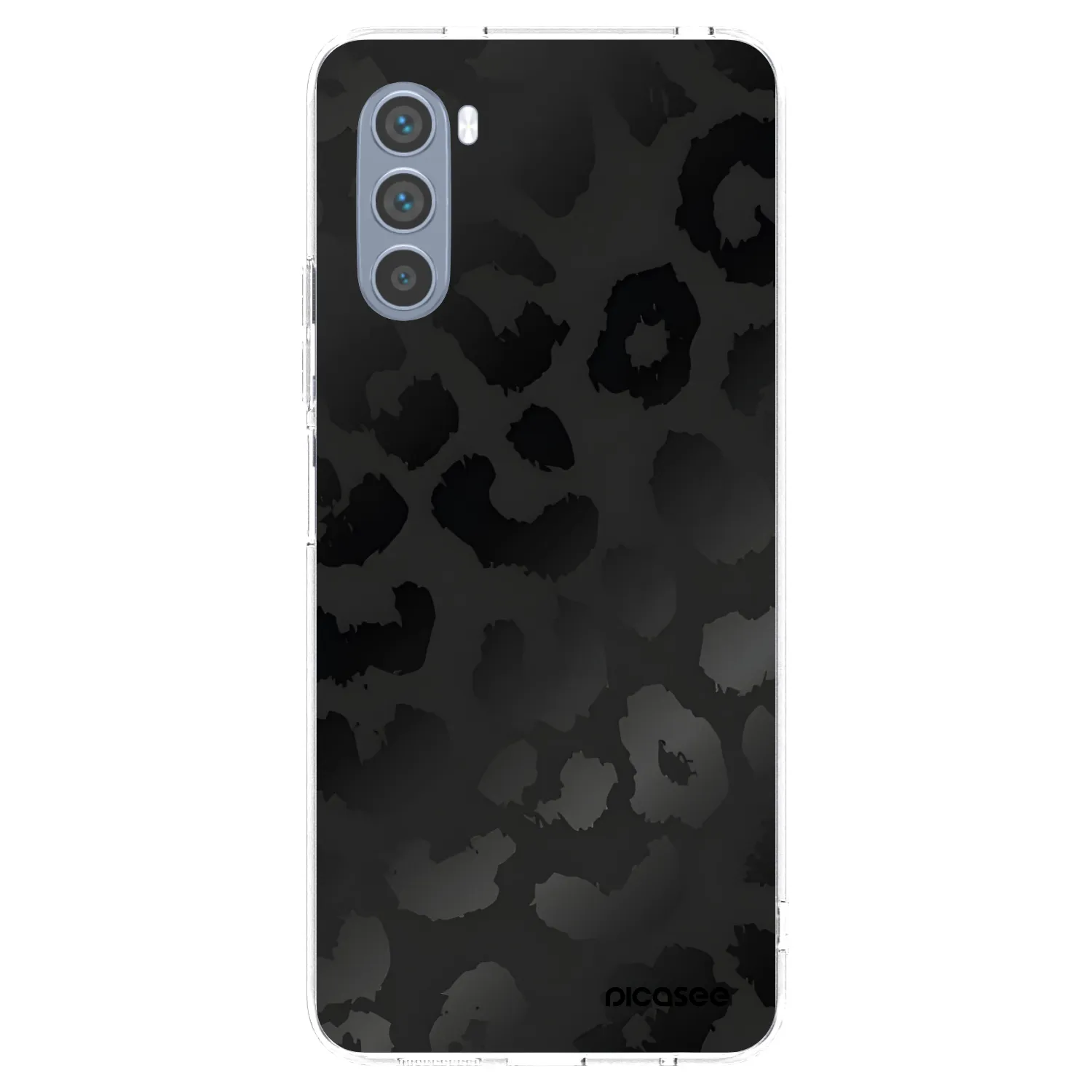 Picasee silikonowe przeźroczyste etui na Motorola Moto G62 - Midnight Leopard