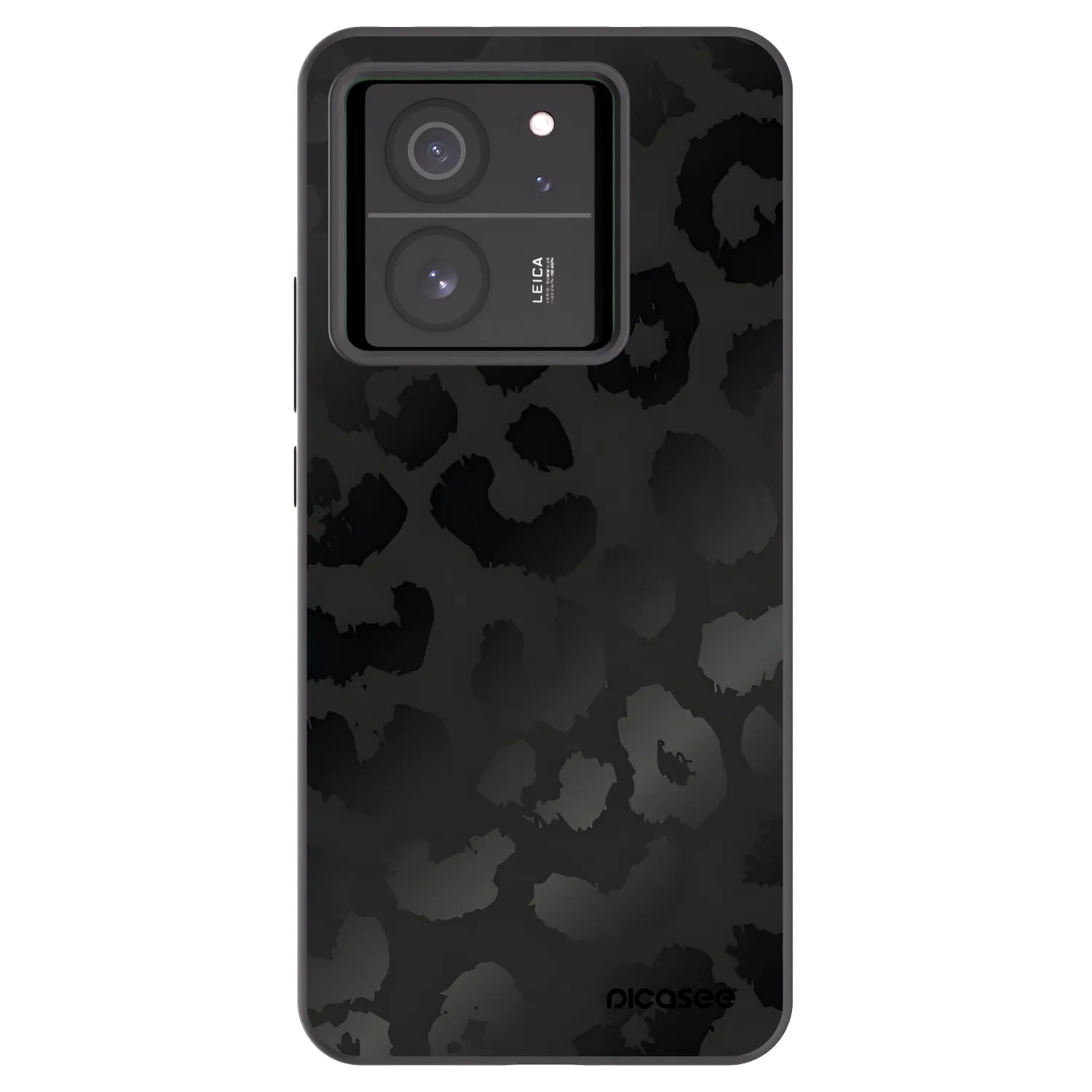 Picasee silikonowe czarne etui na Xiaomi 13T - Midnight Leopard